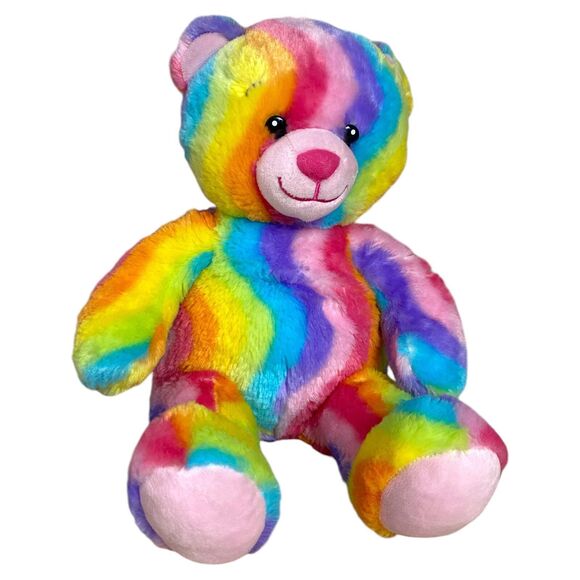 Build-A-Bear Rainbow Teddy Plush 16" Colorful Stuffed Animal 2012 VHTF - Picture 2 of 8